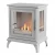 ScandiFlames Nashville - Freestanding bioethanol fireplace in wood burning stove design and white finish