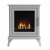 ScandiFlames Nashville - Freestanding bioethanol fireplace in wood burning stove design and white finish