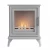 ScandiFlames Nashville - Freestanding bioethanol fireplace in wood burning stove design and white finish