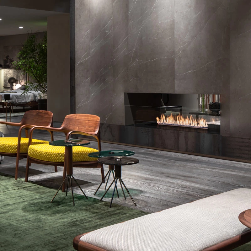 Built-in bioethanol fireplaces larger than 150 cm