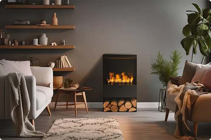 Optimyst water vapour fireplace