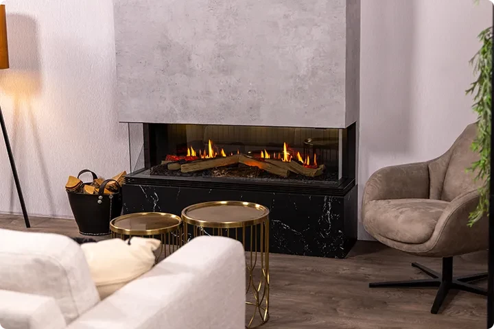 3-Sided Built-in Inset Electric Fires