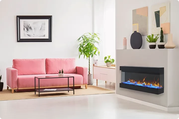 Partially Recessed Electric Fire