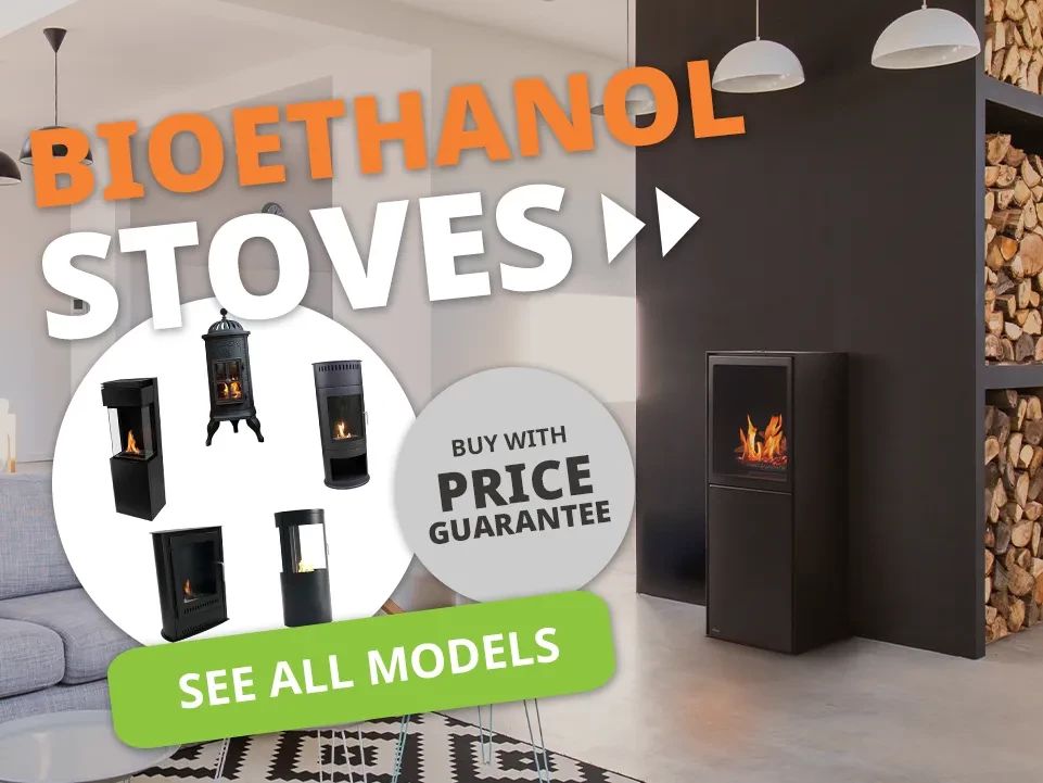 Freestanding bioethanol fireplace stoves