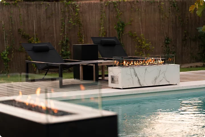 Outdoor bioethanol fires