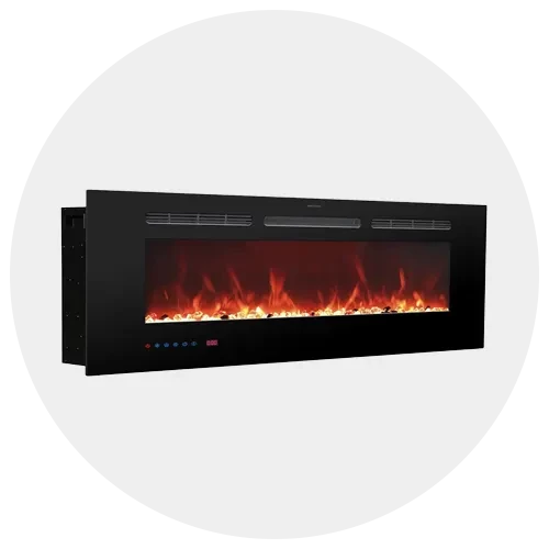 Wall-mounted electric fireplace