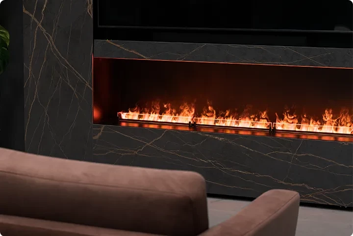 NEX Media Wall with Water Vapour Fireplace